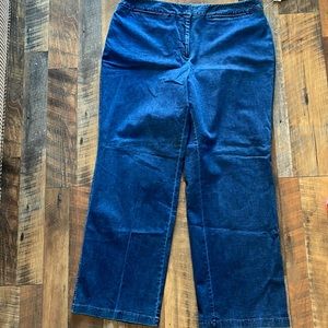 VALERIE STEVENS WOMAN Stretch Denim Relaxed Leg Trouser Jeans Sz 18W